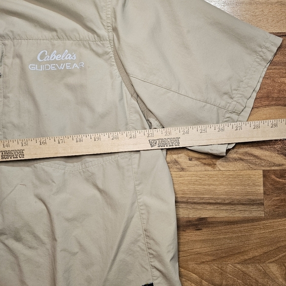Cabela's Guidewear Men's XL Beige Button Vented Nylon Shirt - Picture 7 of 11